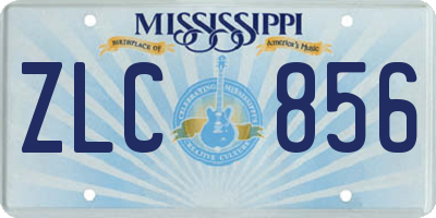 MS license plate ZLC856