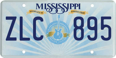 MS license plate ZLC895