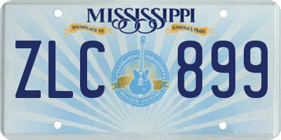 MS license plate ZLC899