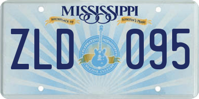 MS license plate ZLD095