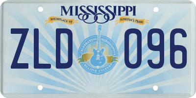 MS license plate ZLD096