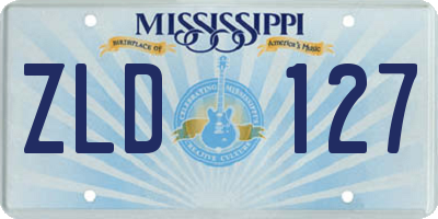 MS license plate ZLD127