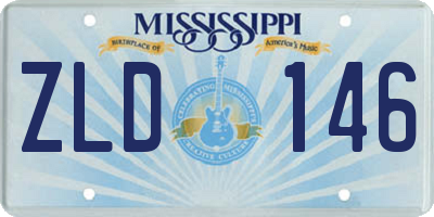 MS license plate ZLD146