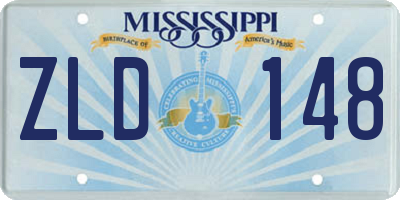 MS license plate ZLD148
