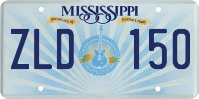 MS license plate ZLD150