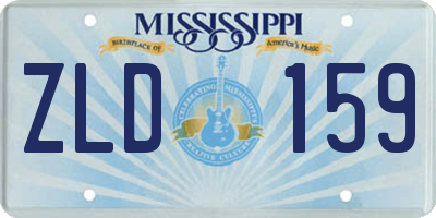 MS license plate ZLD159