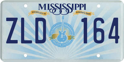 MS license plate ZLD164