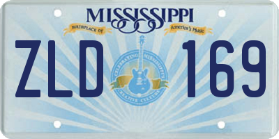 MS license plate ZLD169