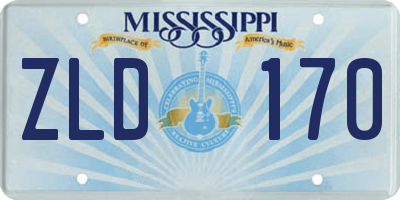 MS license plate ZLD170