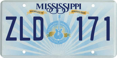 MS license plate ZLD171