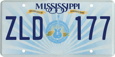 MS license plate ZLD177