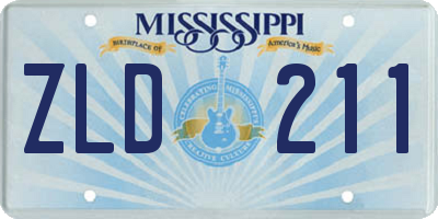 MS license plate ZLD211