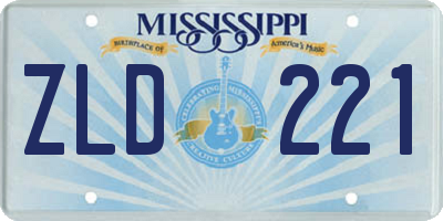 MS license plate ZLD221