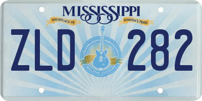 MS license plate ZLD282