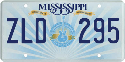 MS license plate ZLD295