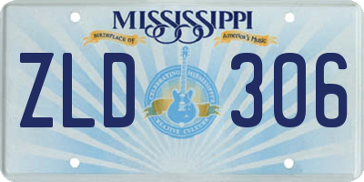 MS license plate ZLD306