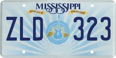 MS license plate ZLD323
