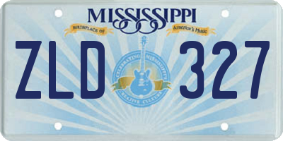 MS license plate ZLD327
