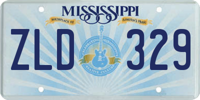 MS license plate ZLD329
