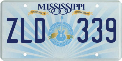 MS license plate ZLD339