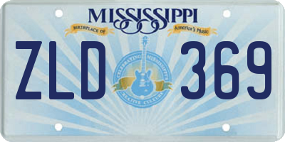 MS license plate ZLD369