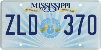 MS license plate ZLD370