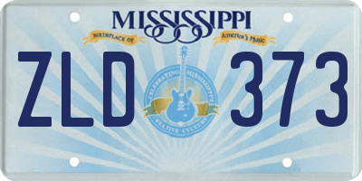 MS license plate ZLD373