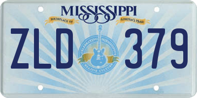 MS license plate ZLD379