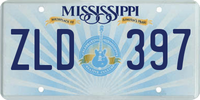 MS license plate ZLD397