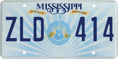 MS license plate ZLD414