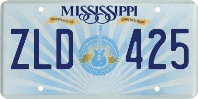 MS license plate ZLD425