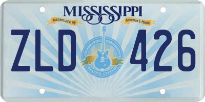 MS license plate ZLD426