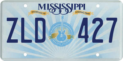 MS license plate ZLD427