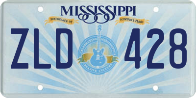 MS license plate ZLD428