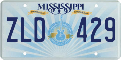 MS license plate ZLD429