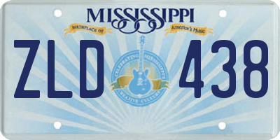 MS license plate ZLD438