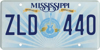 MS license plate ZLD440
