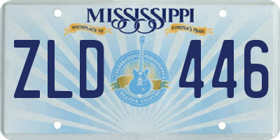 MS license plate ZLD446