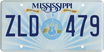 MS license plate ZLD479