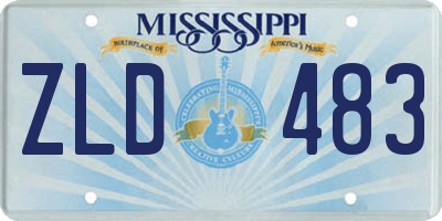 MS license plate ZLD483