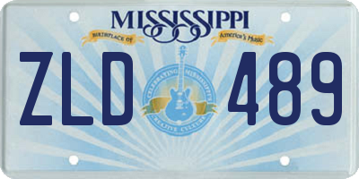 MS license plate ZLD489