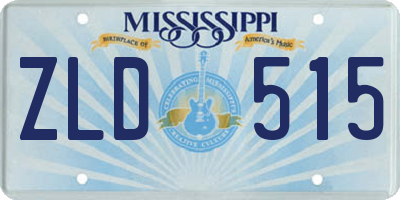 MS license plate ZLD515