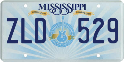 MS license plate ZLD529
