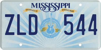 MS license plate ZLD544
