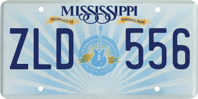 MS license plate ZLD556