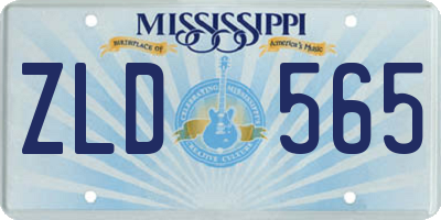 MS license plate ZLD565