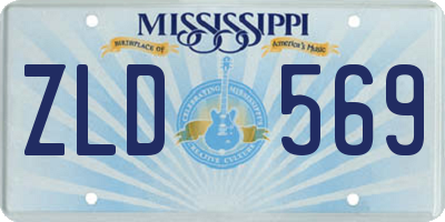 MS license plate ZLD569
