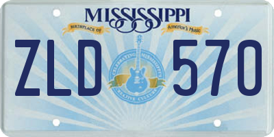 MS license plate ZLD570