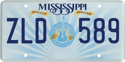 MS license plate ZLD589