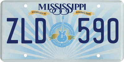 MS license plate ZLD590